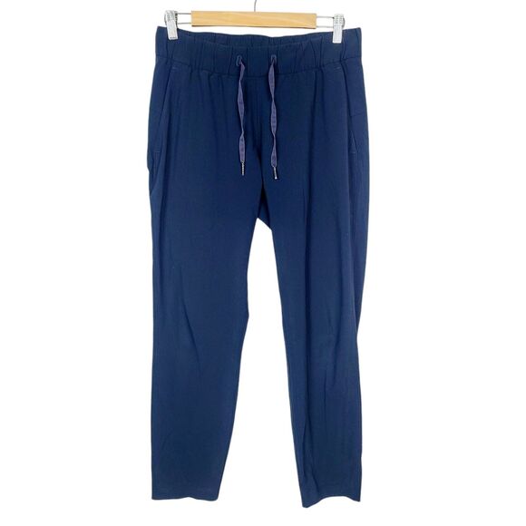 Lululemon On The Fly Pant 6 Navy‎ Blue Pull-on Drawstring Pockets Ankle - Picture 1 of 10